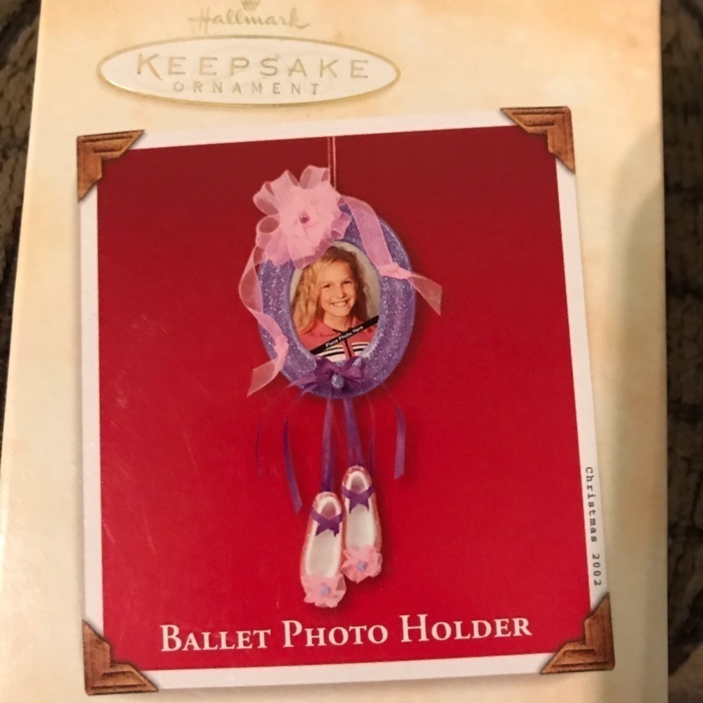 Hallmark Ballet Photo Holder Ornament glitter shoe